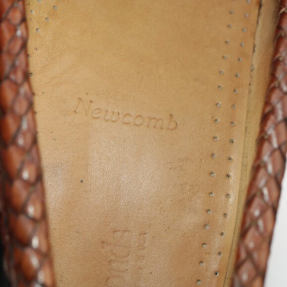 Allen Edmonds Mens Newcomb Loafer Size 10 D Black Braid Strap Slip On Dress Shoe - Picture 12 of 14